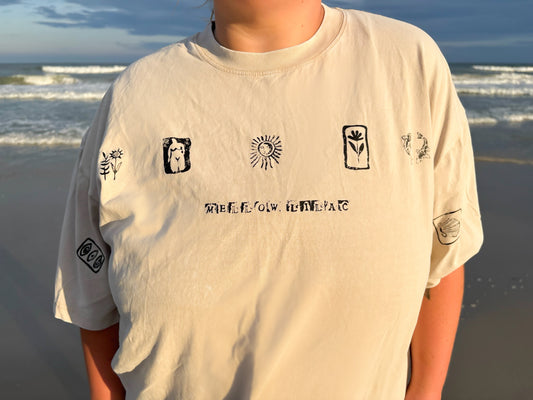 Cream Acid Wash Tee