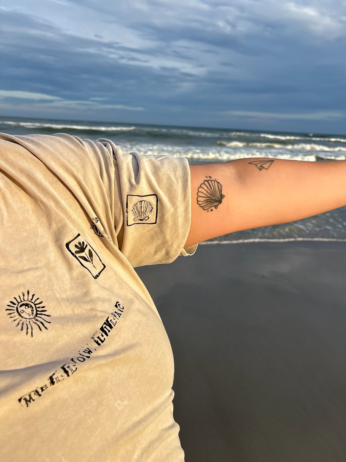 Cream Acid Wash Tee